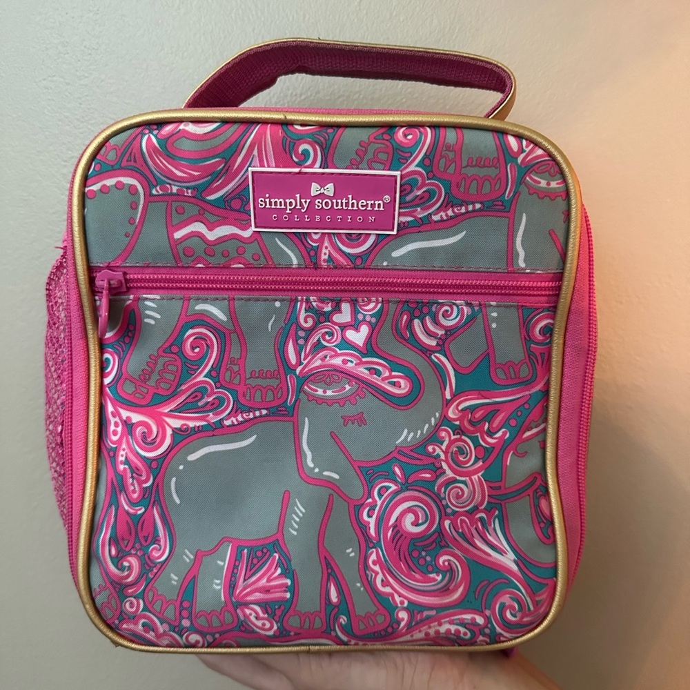 Simply Southern Pink and Gold Patterned Bag